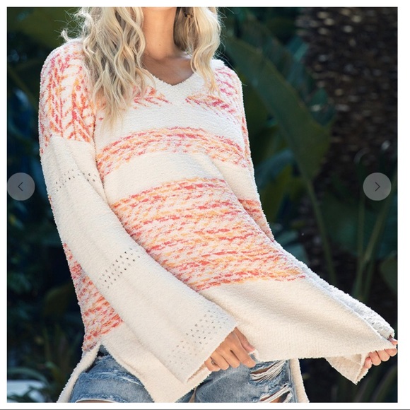 #06 Beautiful High Low Soft Knit Hoodie Sweater - Picture 3 of 7